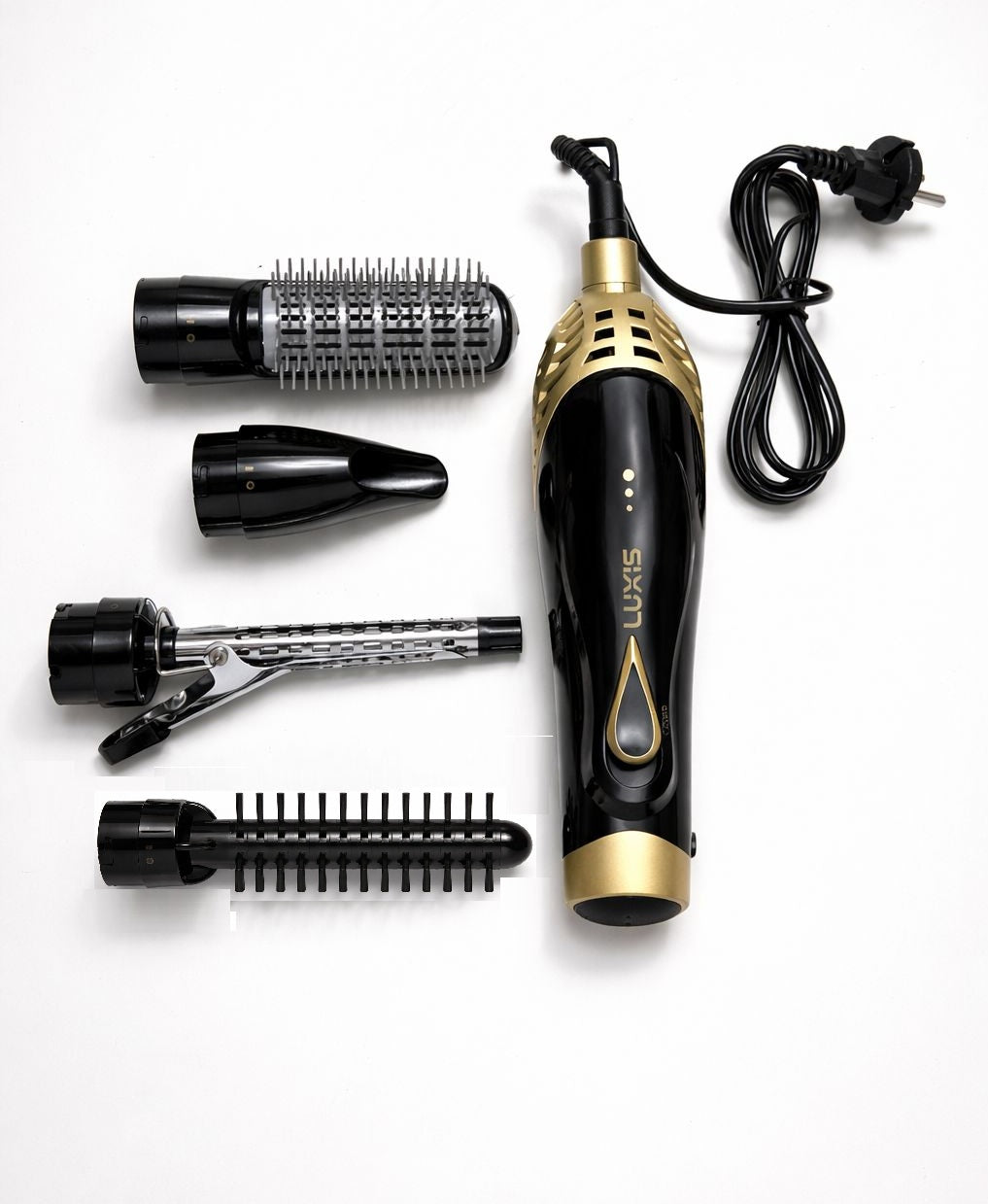 Set coafura LUXIS ATC-1008, uscare si styling rapid, ionizare, accesorii multiple, pentru toate tipurile de par